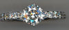 1.69CT DIAMOND 14KT WHITE GOLD ROUND SEMI ETERNITY SHARED PRONG ENGAGEMENT RING