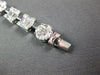 ESTATE 2.98CT DIAMOND 18KT WHITE GOLD ROUND & SQUARE BY THE YARD TENNIS BRACELET