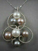 ANTIQUE LARGE 1.68CT DIAMOND & AAA MULTI COLOR SOUTH SEA 18KT ROSE GOLD NECKLACE