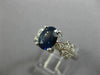 ESTATE 1.45CT DIAMOND & AAA SAPPHIRE 14KT WHITE GOLD 3D FILIGREE ENGAGEMENT RING
