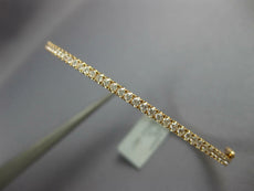 .85CT DIAMOND 18KT ROSE GOLD 3D CLASSIC 2MM SEMI ETERNITY CUFF BANGLE BRACELET