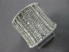 EXTRA LARGE 2.13CT DIAMOND 14KT WHITE GOLD 3d ROUND & BAGUETTE ANNIVERSARY RING