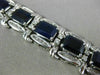 ESTATE EXTRA LARGE 32.53CT DIAMOND & AAA SAPPHIRE 14K WHITE GOLD TENNIS BRACELET