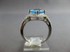 3.6CT DIAMOND & AAA BLUE TOPAZ 14KT WHITE GOLD 3D FILIGREE HALO ENGAGEMENT RING