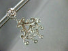 ANTIQUE 2.58CT DIAMOND 14KT WHITE GOLD HANGING FILIGREE CHANDELIER EARING #559
