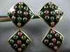 EXTRA LARGE DAVID WEBB 5.20CT MULTI GEM 18KT YELLOW GOLD HANGING EARRINGS #26673