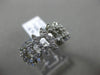 ESTATE WIDE .55CT DIAMOND 14K WHITE GOLD 3D TWO CROSS WEDDING ANNIVERSARY RING