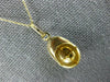 ESTATE ORANGE & BLUE ENAMEL 14K YELLOW GOLD BASEBALL CAP CHARM PENDANT 25226
