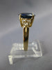 3CT DIAMOND & AAA SAPPHIRE 14K YELLOW GOLD OVAL TRIANGULAR ENGAGEMENT RING 27324