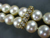 ANTIQUE LARGE .72CT DIAMOND 14KT YELLOW GOLD AAA PEARL 2 STRAND BRACELET #22606