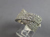 LARGE 1.76CT DIAMOND 14KT WHITE GOLD MULTI ROW INFINITY WEDDING ANNIVERSARY RING