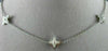 ESTATE .53CT DIAMOND & WHITE ENAMEL 18KT WHITE GOLD FLOWER BY THE YARD NECKLACE