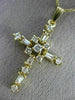 ESTATE LARGE 1.0CT ROUND & BAGUETTE DIAMOND 14KT YELLOW GOLD 3D PENDANT #20837