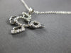 ESTATE .19CT DIAMOND 14KT WHITE GOLD 3D FUN LOVEBIRD FLOATING PENDANT