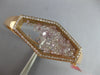 LARGE 3.06CT DIAMOND 18KT ROSE GOLD 3D HEXAGON FLOATING FUN CUFF BANGLE BRACELET