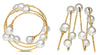 ESTATE LARGE AAA SOUTH SEA PEARL 18K YELLOW GOLD 3D CLASSIC CUFF BANGLE BRACELET