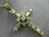 ESTATE LARGE 1.0CT ROUND & BAGUETTE DIAMOND 14KT YELLOW GOLD 3D PENDANT #20837