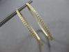 EXTRA LARGE 2.39CT DIAMOND 18K YELLOW GOLD ROUND INSIDE OUT HOOP HANGING EARRINGS