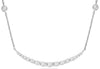 .65CT DIAMOND 14KT WHITE GOLD GRADUATING JORUNEY BAR BY THE YARD LOVE NECKLACE