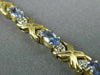 ESTATE 3.38CT DIAMOND & AAA TANZANITE 14KT TWO TONE GOLD 3D LOVE BRACELET #6156