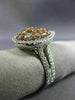 ESTATE WIDE 2.27CT MULTI COLOR DIAMOND 18K WHITE & ROSE GOLD 3D ANNIVERSARY RING