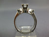 ANTIQUE .61CT DIAMOND 14KT WHITE GOLD ROUND FLOWER INSERT ENGAGEMENT RING #27066