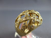 LARGE .90CT DIAMOND 14KT YELLOW GOLD 3D MULTI ROW CRISS CROSS ANNIVERSARY RING