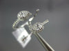 WIDE .56CT DIAMOND 18K WHITE GOLD ROUND & PEAR SHAPE CRISS CROSS LEAF SNAKE RING