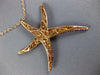 ESTATE EXTRA LARGE 3.75CT AAA PINK SAPPHIRE 18KT ROSE GOLD STAR FISH FUN PENDANT