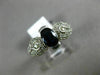 ANTIQUE 1.50CT DIAMOND & AAA OVAL SAPPHIRE 14KT WHITE GOLD HEART ENGAGEMENT RING