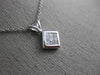 ESTATE .20CT DIAMOND 14K WHITE GOLD 3D CLASSIC INVISIBLE SQUARE FLOATING PENDANT