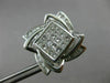 ESTATE X LARGE 3.6CT BAGUETTE & PRINCESS DIAMOND 14K WHITE GOLD CLIP ON EARRINGS