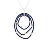 2.20CT DIAMOND & AAA SAPPHIRE 18KT WHITE GOLD OVAL BY THE YARD FLOATING PENDANT