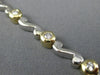 ESTATE .70CT DIAMOND 14KT WHITE & YELLOW GOLD ETOILE WAVE TENNIS BRACELET #5139