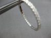 ESTATE 1.02CT DIAMOND 18K WHITE GOLD 3D CLASSIC INSIDE OUT HOOP HANGING EARRINGS