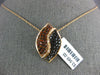 ESTATE LARGE 1.10CT BLACK & ORANGE DIAMOND 18KT ROSE GOLD MARQUISE SHAPE PENDANT