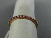 ESTATE .43CT RUBY 14KT ROSE GOLD CLASSIC SEMI ETERNITY WEDDING ANNIVERSARY RING