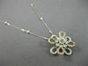 ESTATE 1.05CT WHITE & PINK DIAMOND 18K 2 TONE GOLD 3D FLOWER BY THE YARD PENDANT