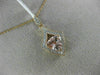 1.13CT DIAMOND & AAA MORGANITE 14KT WHITE & ROSE GOLD TRILLION FILIGREE PENDANT