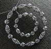 LARGE 1.80CT DIAMOND 14KT WHITE GOLD 3D DOUBLE CIRCULAR FLOATING PENDANT #27999