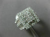ESTATE LARGE 2.0CT DIAMOND 14KT WHITE GOLD 3D MULTI SHAPE CLUSTER PROMISE RING