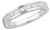 .25CT DIAMOND 14KT WHITE GOLD PRINCESS 3D CHANNEL SEMI ETERNITY ANNIVERSARY RING
