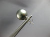 ESTATE LARGE AAA TAHITIAN PEARL 14KT WHITE GOLD 3D 13MM CLASSIC STUD EARRINGS