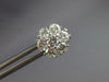 ESTATE 1.43CT DIAMOND 14KT WHITE GOLD 3D CLASSIC FLOWER STUD EARRINGS