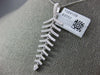 ESTATE LARGE .65CT DIAMOND 18KT WHITE GOLD 3D FLEXIBLE LEAF FUN LOVE PENDANT
