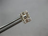 .97CT DIAMOND 18K YELLOW GOLD ROUND & BAGUETTE CLUSTER INVISIBLE SQUARE EARRINGS