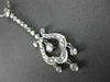 ANTIQUE LONG 1.0CT DIAMOND 14KT WHITE GOLD FLOATING CHANDELIER PENDANT #15422