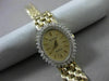 ESTATE .40CT DIAMOND 14KT WHITE & YELLOW GOLD OVAL GENEVE QUARTZ WATCH #19133
