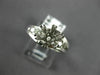 ESTATE .35CT DIAMOND 18KT WHITE GOLD 3D WAVE SEMI MOUNT ENGAGEMENT RING #11623