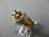 WIDE .33CT DIAMOND 14KT ROSE GOLD HALO STACKABLE SEMI MOUNT ENGAGEMENT RING SET